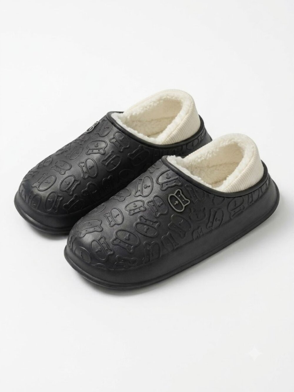Fleece Lined Winter Clogs for Men Women, Waterproof EVA House Slippers with Warm